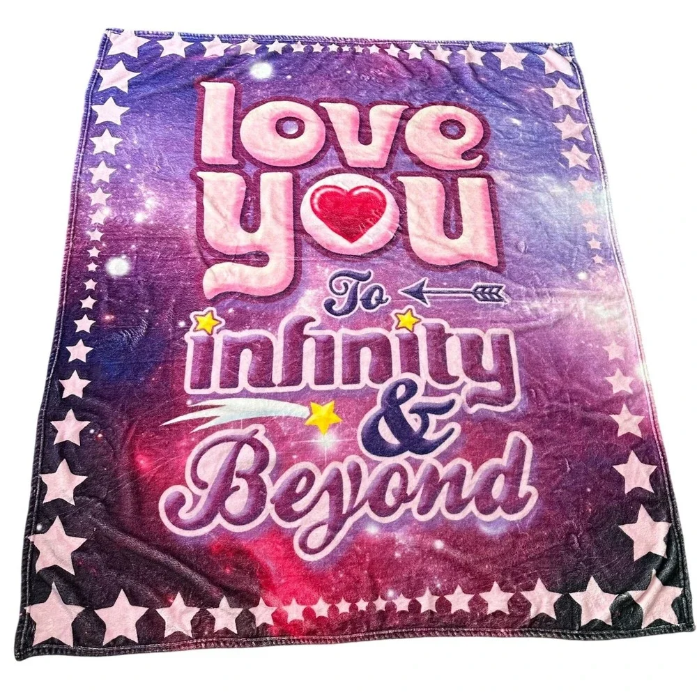 Love You To Infinity & Beyond Snuggle Hugs Fleece Blanket 49